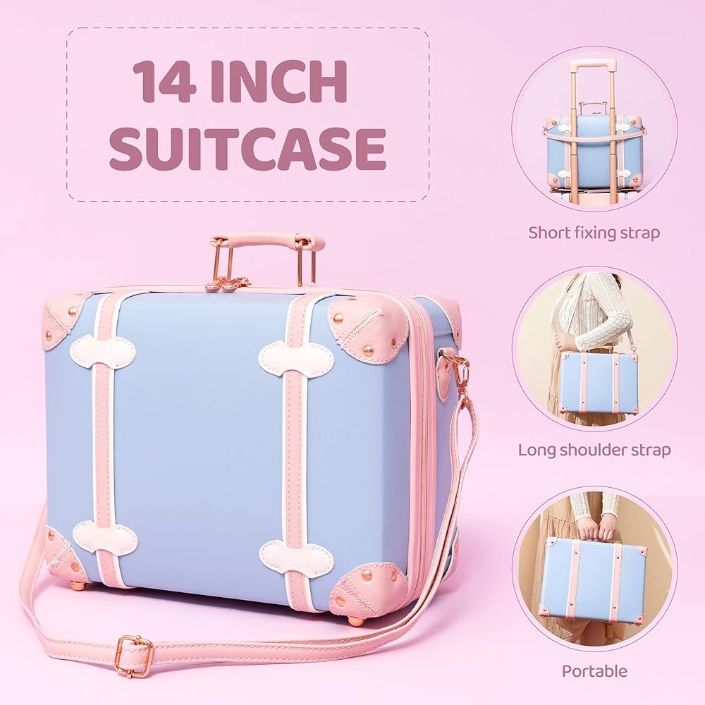 アンティーク行李 Amazon.com | NZBZ Vintage Luggage set Carry on Cute Suitcase